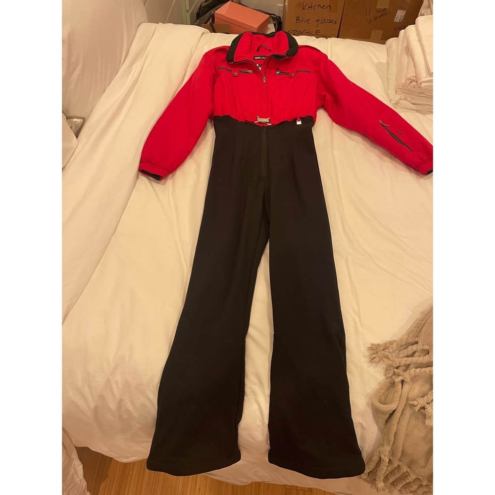 Red Vintage NILS Ski Suit- size 8